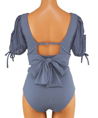 San-ai Resort（三愛水着楽園） 【San-ai Resort×PEACH JOHNコラボ】【ナイスバディ水着】パフスリーブワイヤービキニ　9M・11L　【San-ai Resort（サンアイリゾート）】 ブルー