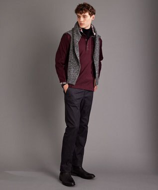 JOSEPH ABBOUD 【ウエストも伸びる！/暖か起毛裏地付/2WAYストレッチ/ オーガニック】オーガニックコットン ウオーム パンツ グレー系