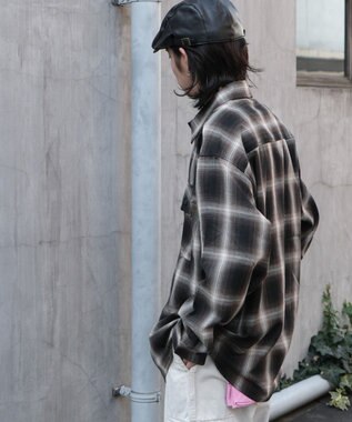 WEGO 【ユニセックス着用ITEM/SMLサイズ展開】オンブレチェックシャツ（LS） 柄3