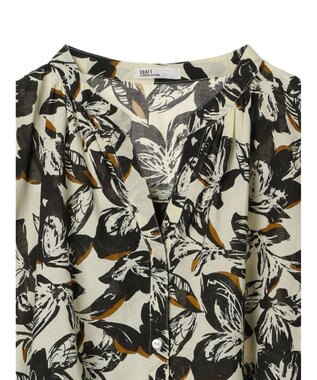 CRAFT STANDARD BOUTIQUE インド綿アソート柄シャツチュニック Ivory