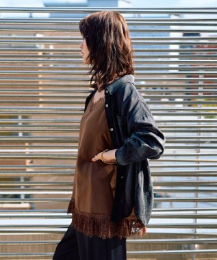 YECCA VECCA レースキャミソール Brown