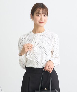 earth music&ecology 2WAYボウタイブラウス ドット