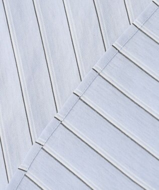 J.PRESS LADIES L 【イージーケア】ストライプジャージー バンドカラー カットソー サックスブルー系1