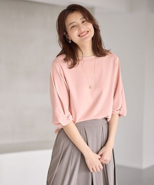 ANY 【WEB限定】シルケットスムース ツイストリーブプルオーバー ピンク