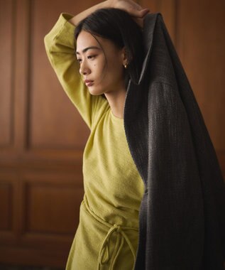 CRAFT STANDARD BOUTIQUE ラップ風デザインワンピース Lime Green