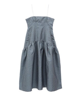 Green Parks ジャガードキャミワンピース Flower Navy