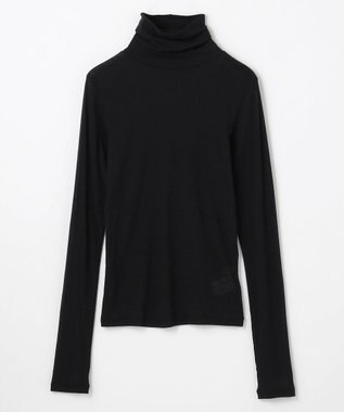 NAVE 【Nave・洗える】ツイストシアー タートルネックプルオーバー ブラック系