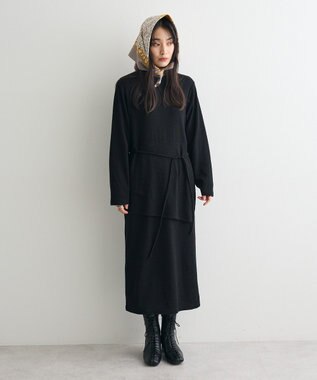 CRAFT STANDARD BOUTIQUE ラップ風デザインワンピース Black