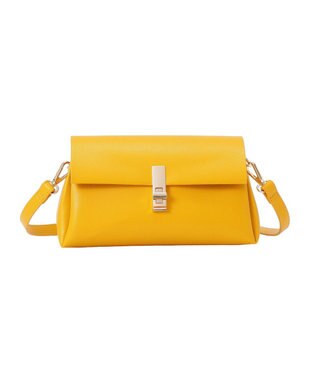 earth music&ecology 軽量フラップ三層ショルダーバッグ Yellow