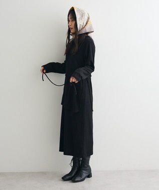 CRAFT STANDARD BOUTIQUE ラップ風デザインワンピース Black