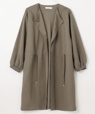 ANY 【UVケア・接触冷感・洗濯機可】ドロストピケ カーディガン カーキ