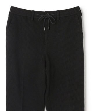 JOSEPH HOMME 【オリジナル素材 /ウエストゴム仕様】ライトタックジャージー  ドロスト付テーパードパンツ / PEGG CONVERTIBLE ブラック系