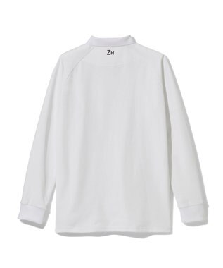 ZERO HALLIBURTON 【吸汗速乾・UVケア】鹿の子 ポロロングシャツ ZHG-A4A 1b 82851 ゴルフウェア ホワイト