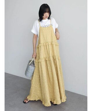Green Parks ・Ｐｅｔｉｔ　Ｆｌｅｕｒフラワージャカードキャミワンピ Yellow