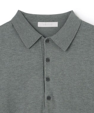 UNFILO MENS 【男女兼用】ソフトサーモ アンチピリングニット ポロ チャコール