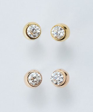 Phoebe 【金属アレルギー対応】ムーンライトビジューセラミックピアス　シャンパンゴールド シャンパンゴールド