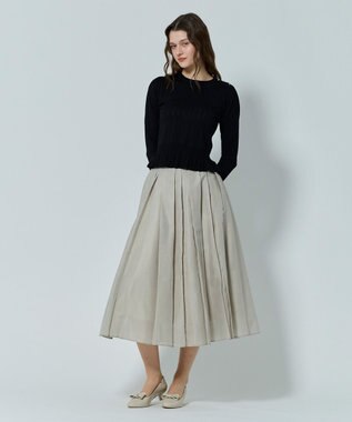 TOCCA IN ROMANCE ペプラム ニットプルオーバー ブラック系