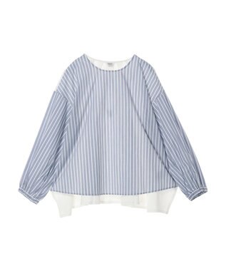 AMERICAN HOLIC 異素材バックタックドッキングプルオーバー Stripe