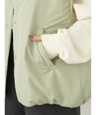 earth music&ecology パファーベスト Light Green