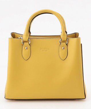 LA BAGAGERIE 【MONICA】スクエア2WAYハンドバッグ イエロー【WEB限定カラー】