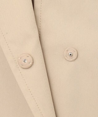 組曲 S コットンライクツイル ノーカラーショート丈コート ベージュ系