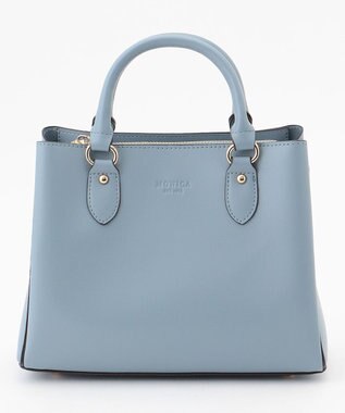 LA BAGAGERIE 【MONICA】スクエア2WAYハンドバッグ ブルー