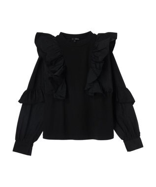 Green Parks ・ＳＵＧＡＲ　ＳＰＯＯＮ　ラッフルキリカエプルオーバー Black