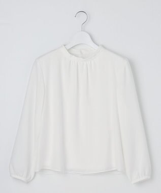 J.PRESS LADIES S プルエラ フリルネック カットソー ホワイト系