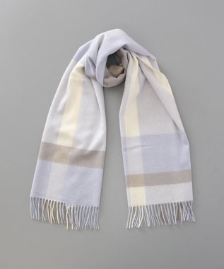 AURORA 【 LANVIN en Bleu （ランバン オン ブルー）】カシミヤチェックセミストール