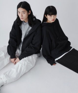 WEGO 【ユニセックス着用ITEM】スウェットボタンカーディガン ブラック