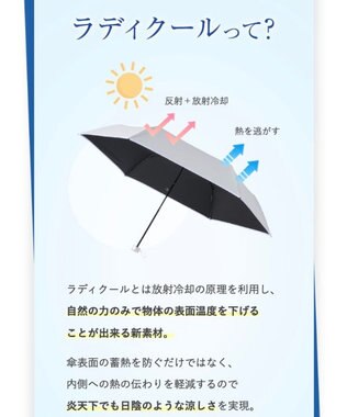 MOONBAT 【世界初の放射冷却素材】REIKYAKUパラソル ラディクール 折りたたみ傘 自動開閉 55㎝ 晴雨兼用 日傘 遮光100％ UV100％ 遮熱 ホワイト