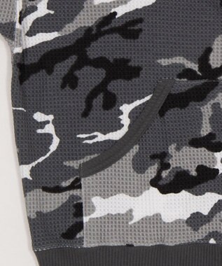 WEGO 【ユニセックス着用ITEM】ワッフルグラフィックカットZIPパーカー 柄1