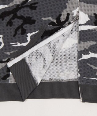 WEGO 【ユニセックス着用ITEM】ワッフルグラフィックカットZIPパーカー 柄1