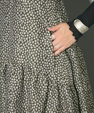 Green Parks ジャガードキャミワンピース Flower Black