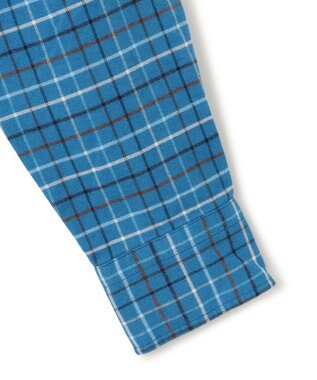 J.PRESS MEN コットンネル タッタソールシャツ/B.D ブルー系3