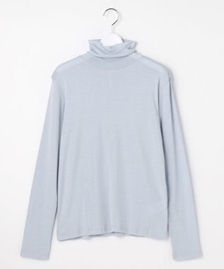 J.PRESS LADIES S タートルジャージー カットソー サックスラメ系