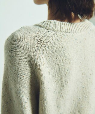 GRACE CONTINENTAL カシミヤ混ラメニットトップ キナリ