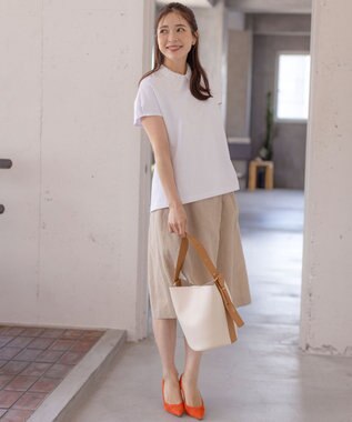 組曲 バケツ トートバッグ アイボリーキャメル系