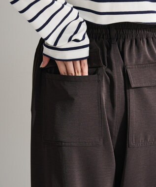 Green Parks サテンコクーンパンツ Black