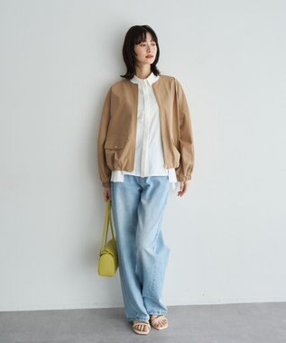 YECCA VECCA ペプラムギャザーシャツ Off White