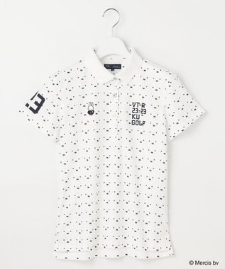 23区GOLF 【WOMEN】【吸水速乾/UVカット】ミッフィーフェイスポロシャツ ホワイト系5