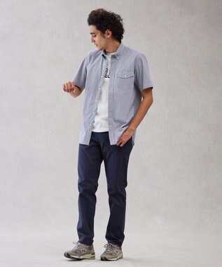 J.PRESS MEN 【クールマックス】サッカーストライプ／マイクロギンガムチェック シャツ/B.D ネイビー系3