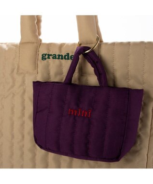 UNBILLION カシュカシュ cachecache / ビッグキルト刺繍親子トートバッグ ベージュ