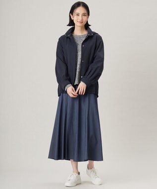 自由区 S 【カタログ掲載・撥水加工・洗える】コットンナイロンタッサー ブルゾン ネイビー