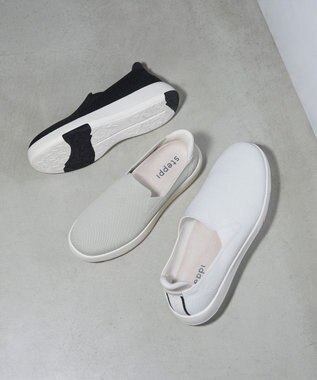 steppi 【撥水/抗菌防臭】多機能ニットシューズ（メンズ向け） ホワイト