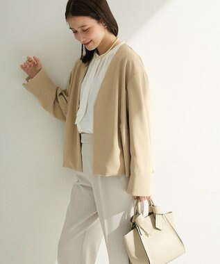 Green Parks Ｏ．洗えてストレッチ　ノーカラージャケット Light Beige