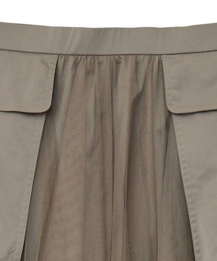 Green Parks ・ｆｕｒｒｙ　ｒａｔｅ　チュールワークポケットスカート Mocha