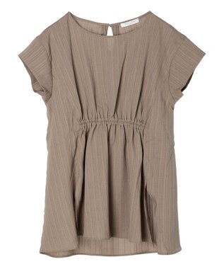 Green Parks 変形ストライプジャガードチュニック Mocha