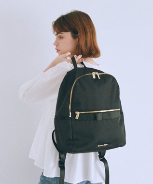 Maison de FLEUR 撥水加工オペラリボンリュック Black