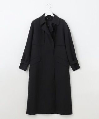自由区 S 【カタログ掲載・Premium Collection】ウーステッドリバー トレンチコート ブラック系